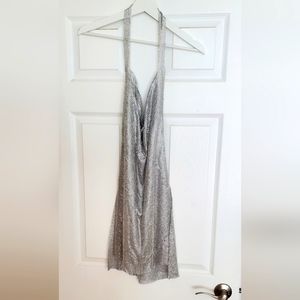 DIAMONTE MESH MINI DRESS